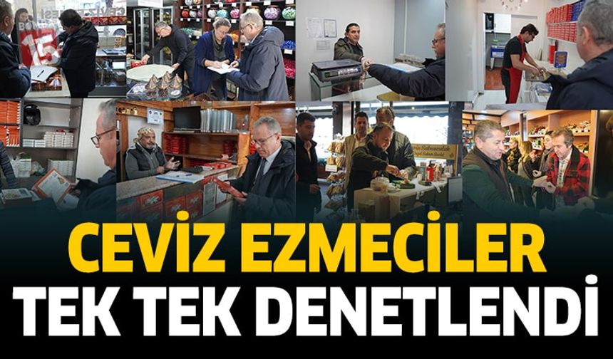 Burdur'da ceviz ezmesi imalat ve satış noktaları denetlendi