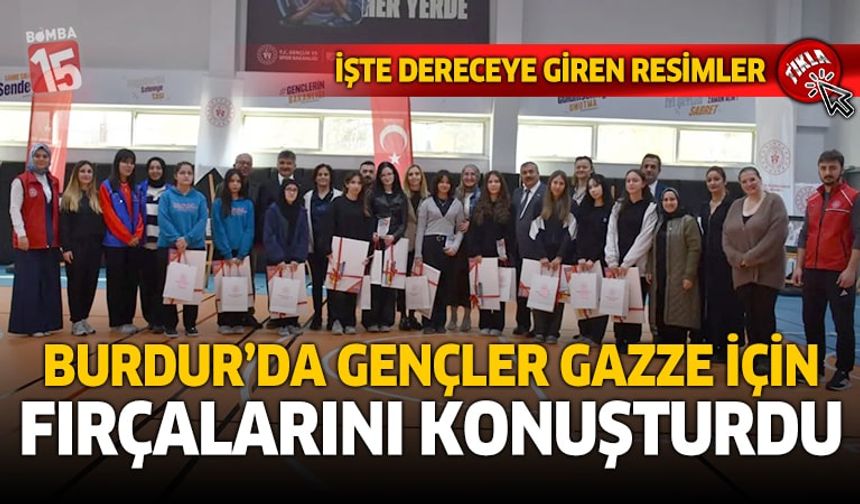 Gençlerden Gazze’ye Sanatla Destek: Burdur’da Resim Yarışması Sonuçlandı