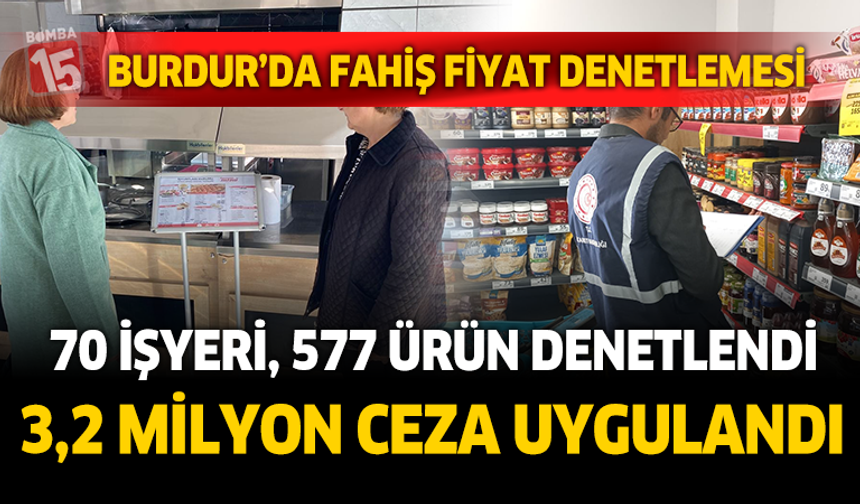 Burdur’da Haksız Fiyat Artışına 3,2 Milyon TL Ceza
