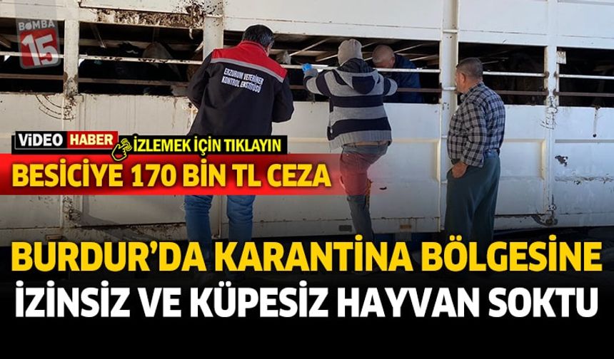 Şap Hastalığı Tedbirsizliği Pahalıya Patladı: Burdur'da Karantinayı İhlal Eden Besiciye Ceza