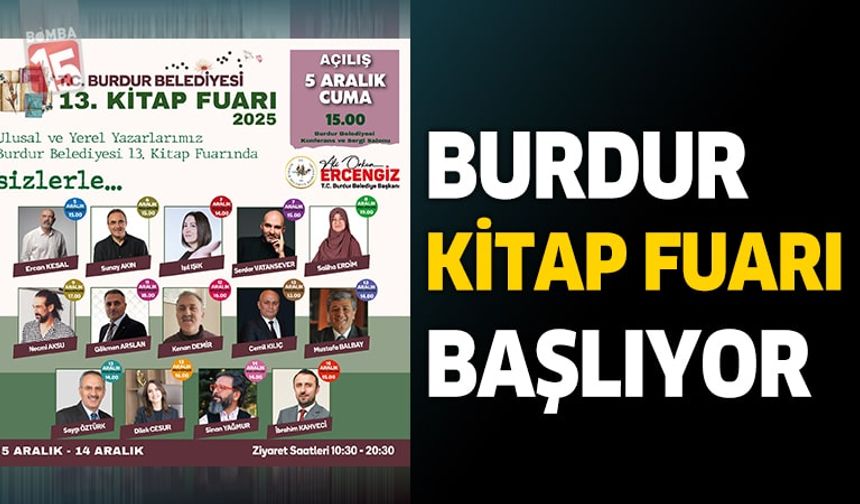 Burdur kitap fuarı başlıyor