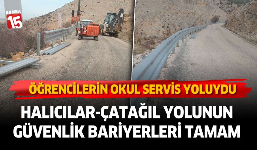 Halıcılar–Çatağıl Yolunda 780 Metrelik Güvenlik Bariyeri Tamamlandı