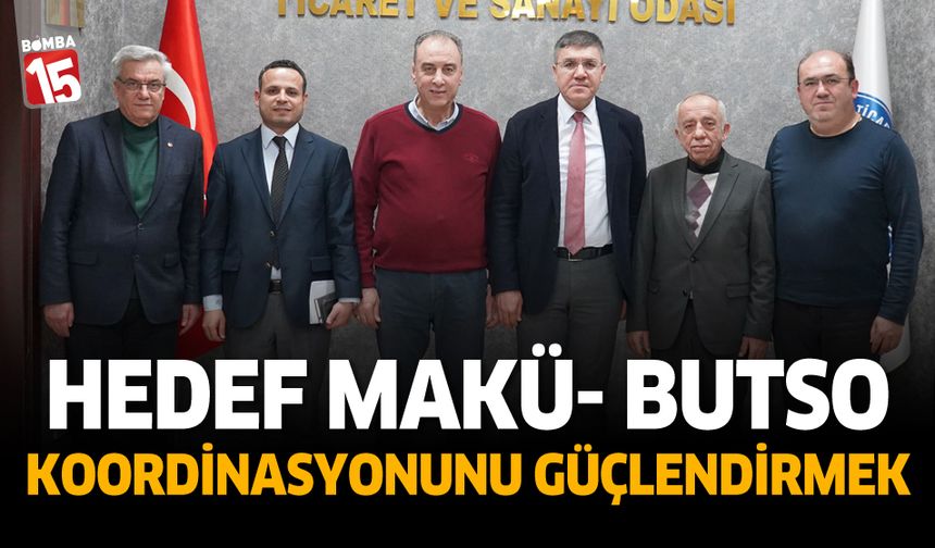 MAKÜ Rektör Hüseyin Dalar BUTSO Başkanı Yusuf Keyik'i ziyaret etti