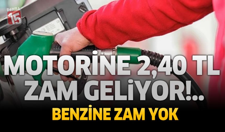 Motorine 2,40 TL Zam Bekleniyor. Benzine zam yo