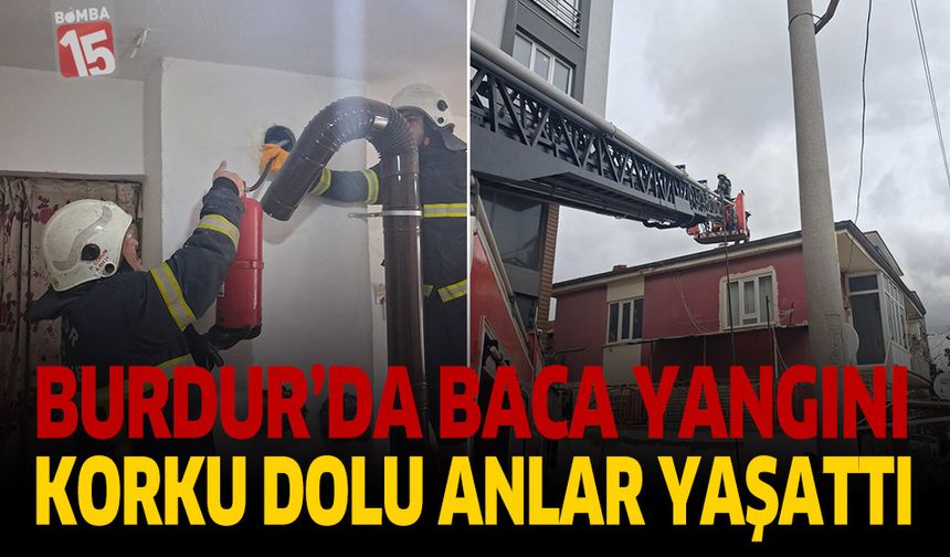 Burdur’da Baca Yangını Korku Dolu Anlar Yaşattı