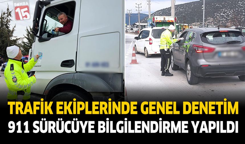 Trafik Ekiplerinden Genel Denetim 991 Sürücüye Bilgilendirme Yapıldı