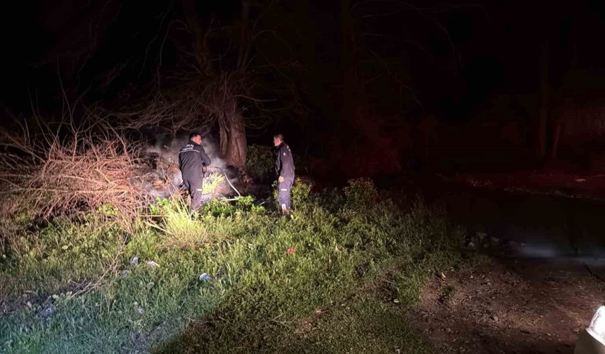 Gazipaşa Selinus Kalesi'ndeki çalılık yangını korkuttu