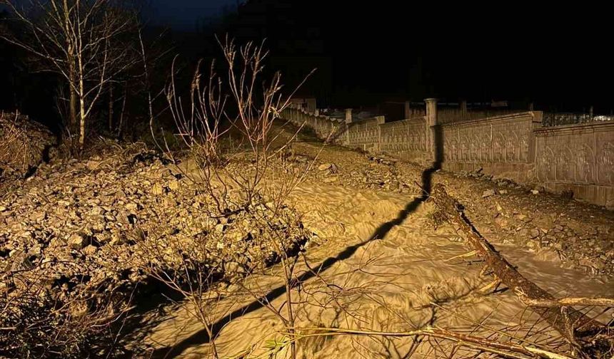 Isparta'da etkili olan sağanak yağmur nedeniyle bir köyde su baskınları yaşandı