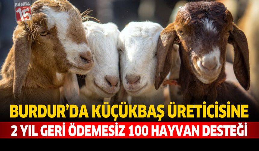 Burdur’da Küçükbaş Üreticisine 2 Yıl Geri Ödemesiz 100 Hayvan Desteği