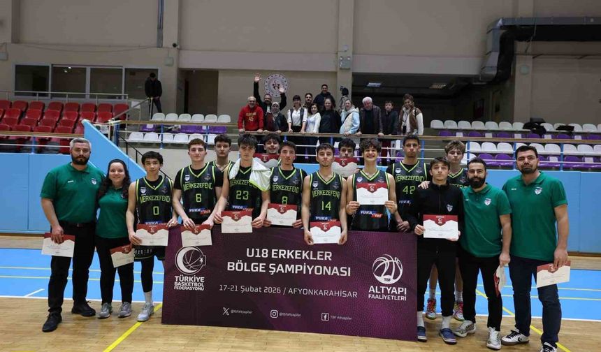 Merkezefendi Belediyesi U18 Erkek Basketbol Takımı Afyonkarahisar'da namağlup şampiyon oldu