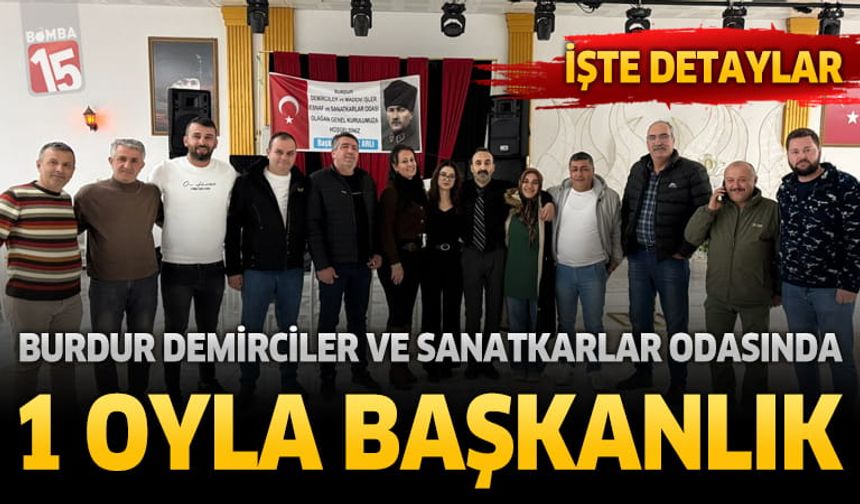 Burdur Demirciler Odası’nda Tarihi Seçim: Başkanlık 1 Oy Farkla El Değiştirdi