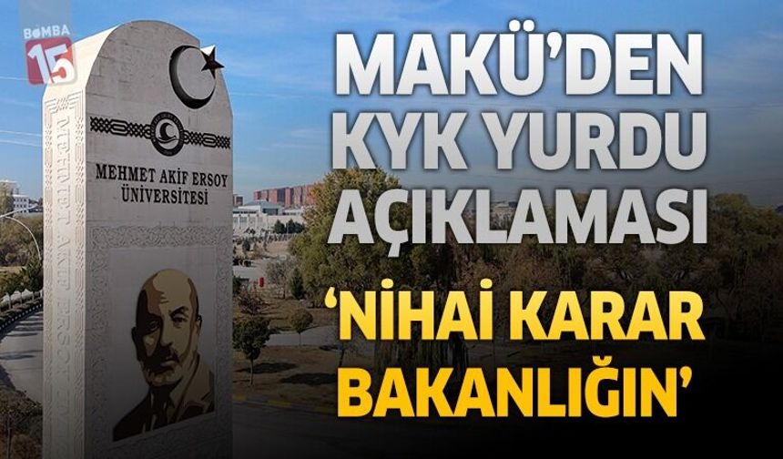 MAKÜ’den KYK Yurdu Açıklaması: Yer Seçimi Bakanlığın Yetkisinde