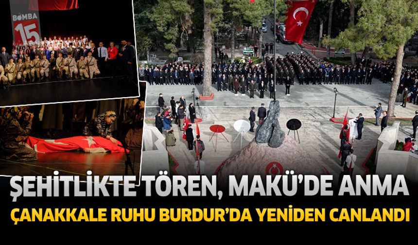 Burdur’da 18 Mart Şehitleri Anma Günü ve Çanakkale Deniz Zaferi’nin 111. yıl dönümü Törenlerle Kutlandı