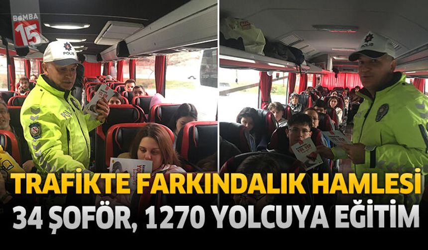 Trafikte Farkındalık Hamlasi 34 Şoför, 1270 Yolcuya Eğitim