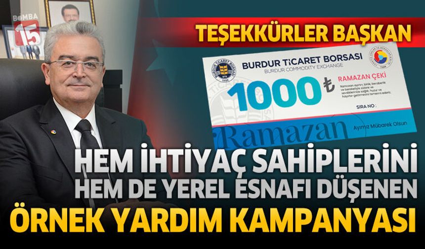 Burdur'da yerel ekonomiyi de destekleyen örnek bir sosyal yardım modeli