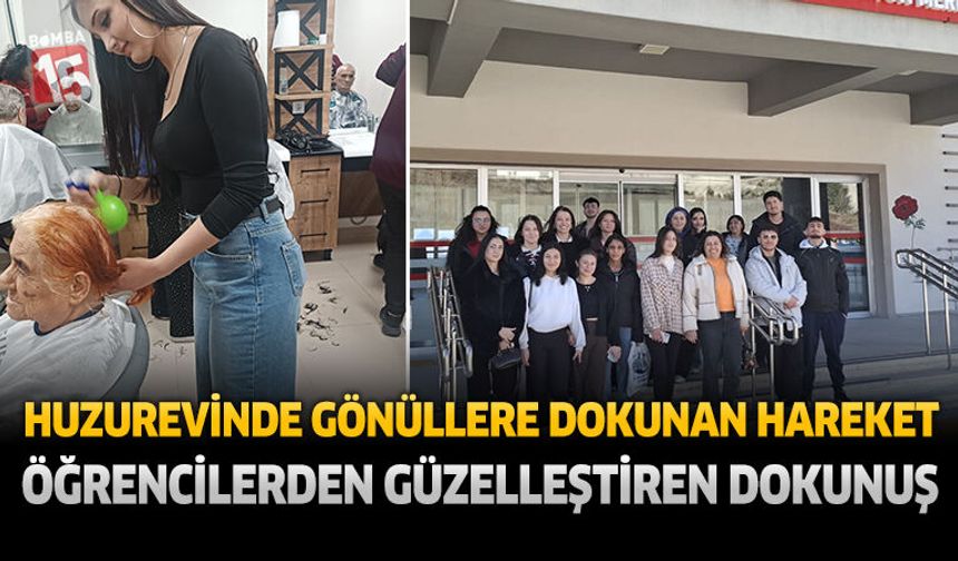 Huzurevinde Gönüllere Dokunan Hareket Öğrencilerinden Güzelleştiren Dokunuş
