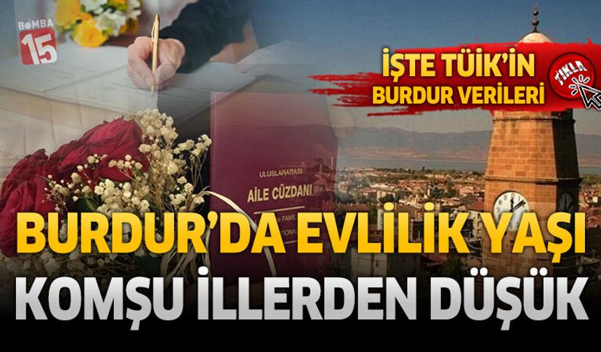 Burdur'da Evlilik Yaşı Komşu İllerden Düşük