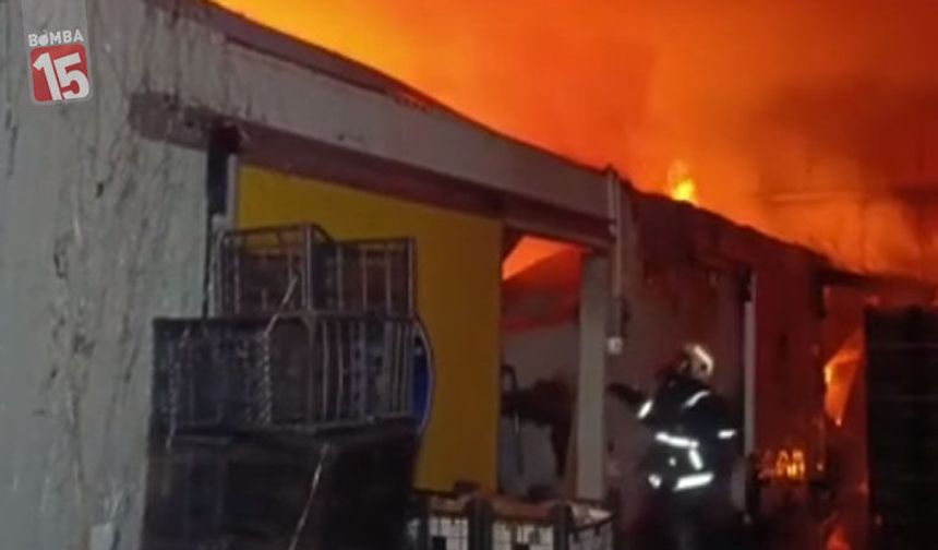 Antalya’da Muz Paketleme Tesisinde Yangın: Soğuk Hava Deposu Küle Döndü
