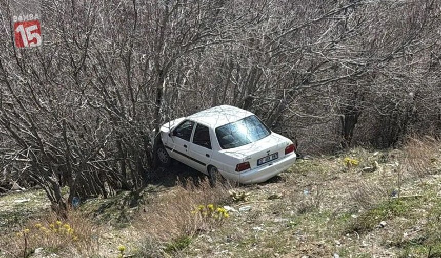 Isparta’da Kontrolden Çıkan Otomobil Şarampole Uçtu