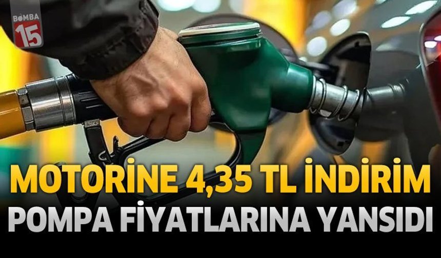 Motorine 4,35 TL İndirim Pompa Fiyatlarına Yansıdı