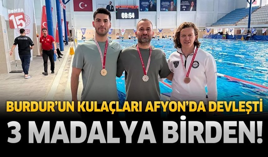 Burdur’un Kulaçları Afyon’da Devleşti: 3 Madalya Birden!