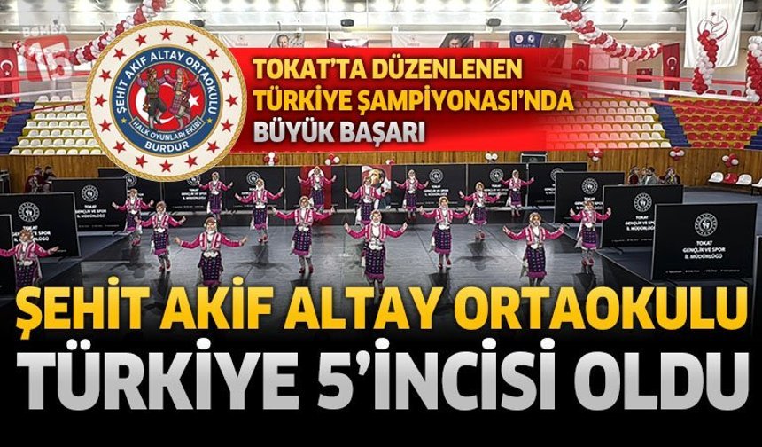 Şehit Akif Altay Ortaokulu Türkiye 5’incisi Oldu