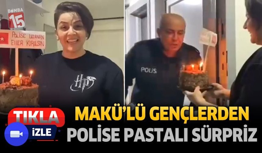 Burdur’da Polis Haftasında Anlamlı Sürpriz: MAKÜ’lü Gençlerden Polise Pasta Jesti