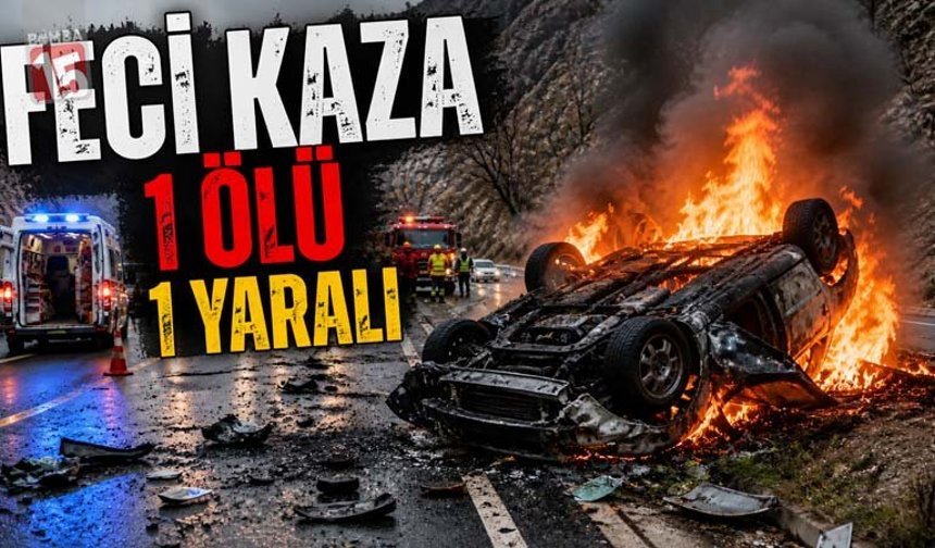 Afyon’da Takla Atan Otomobil Alev Aldı: 1 Kişi Hayatını Kaybetti, 1 Kişi Yaralandı