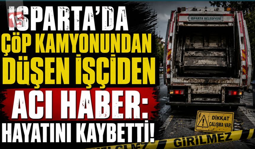 Isparta’da Çöp Kamyonundan Düşen İşçiden Acı Haber: Hayatını Kaybetti