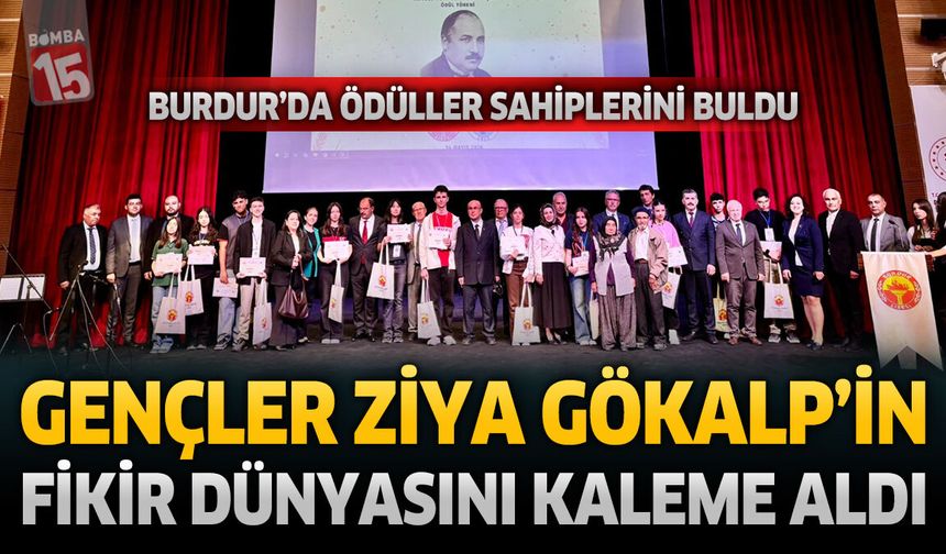 Gençler Ziya Gökalp’in fikir dünyasını kaleme aldı: Burdur’da ödüller sahiplerini buldu