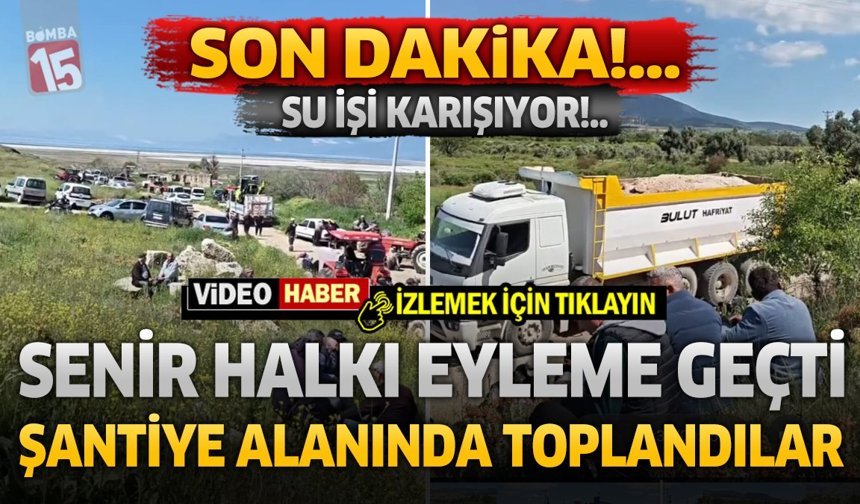 Senir’de Su Gerilimi Büyüdü. Halk Traktörlerle Şantiye Alanına Gitti