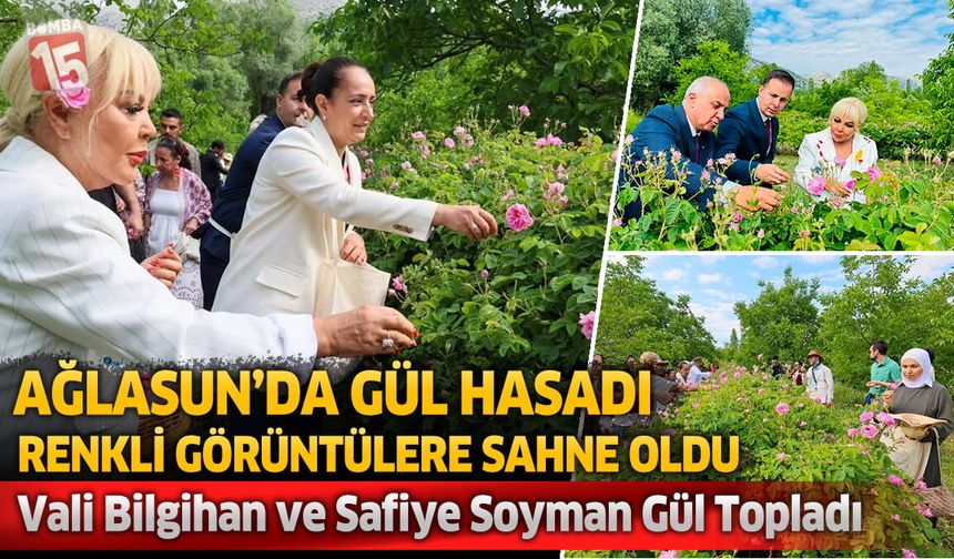 Ağlasun’da Gül Hasadı Renkli Görüntülere Sahne Oldu