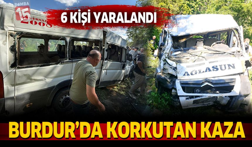 Burdur’da Minibüs Şarampole Devrildi: 6 Yaralı