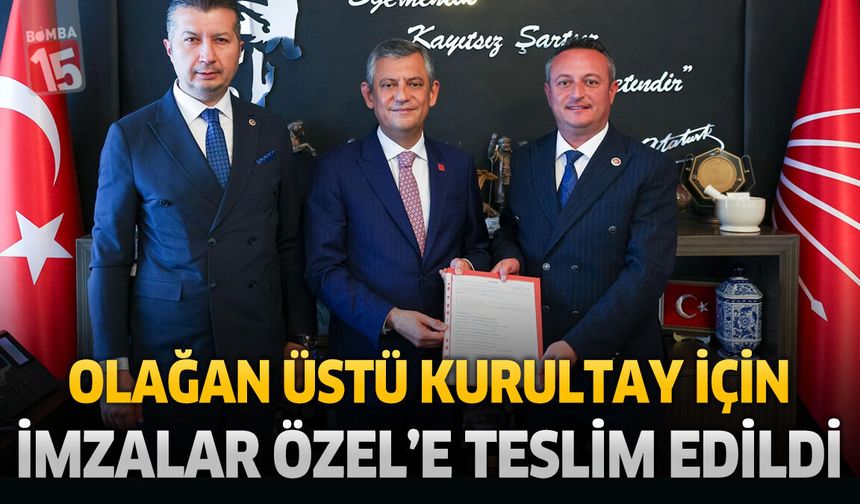 CHP Burdur kurultay delegelerinin imzaları Özgür Özel'e teslim edildi