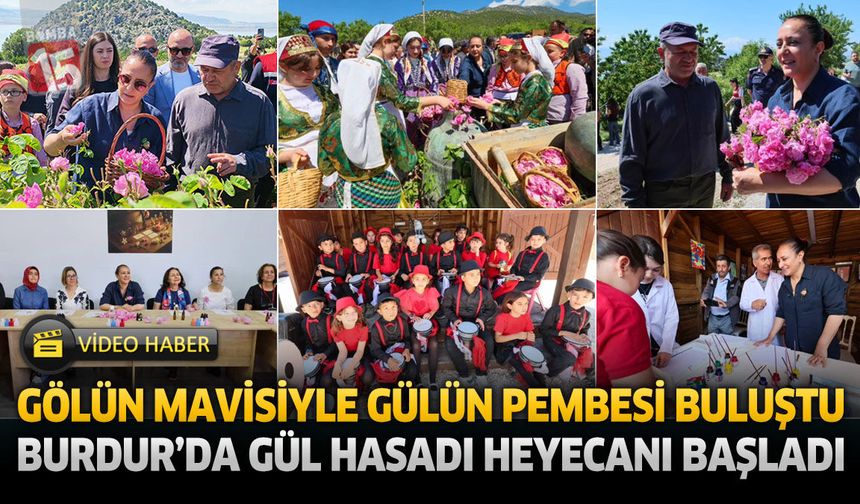 Gölün Mavisiyle Gülün Pembesi Buluştu: Burdur’da Renkli Hasat