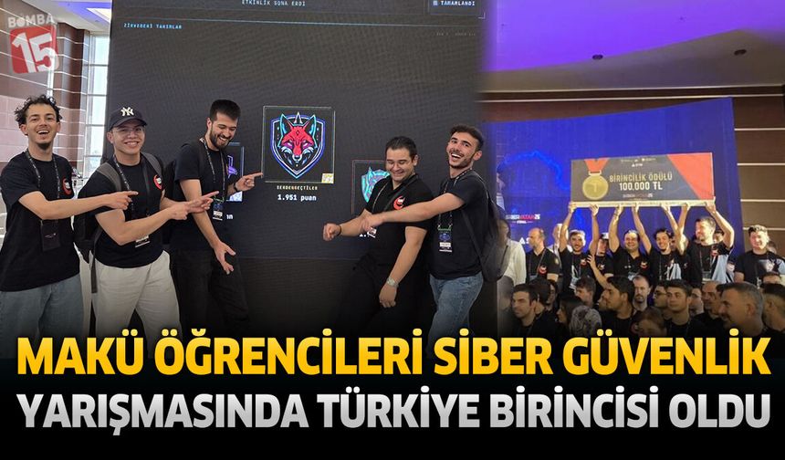 MAKÜ Öğrencileri Siber Güvenlik Yarışmasında Türkiye Birincisi Oldu