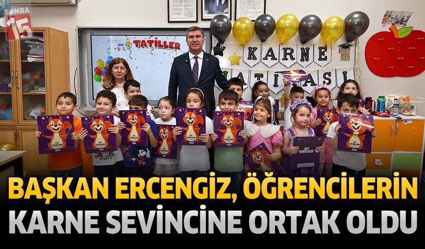 Başkan Ercengiz, Öğrencilerin Karne Sevincine Ortak Oldu