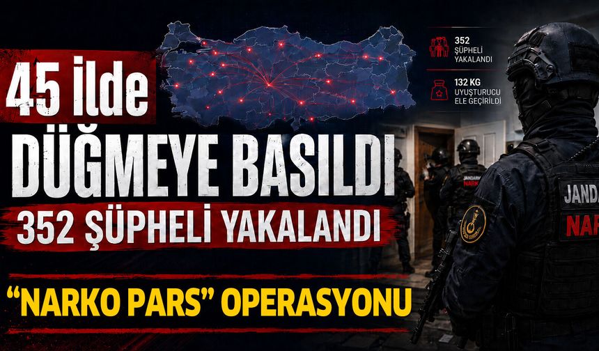 Burdur Dahil 45 İlde Narko Pars Operasyonu: 352 Şüpheli Yakalandı