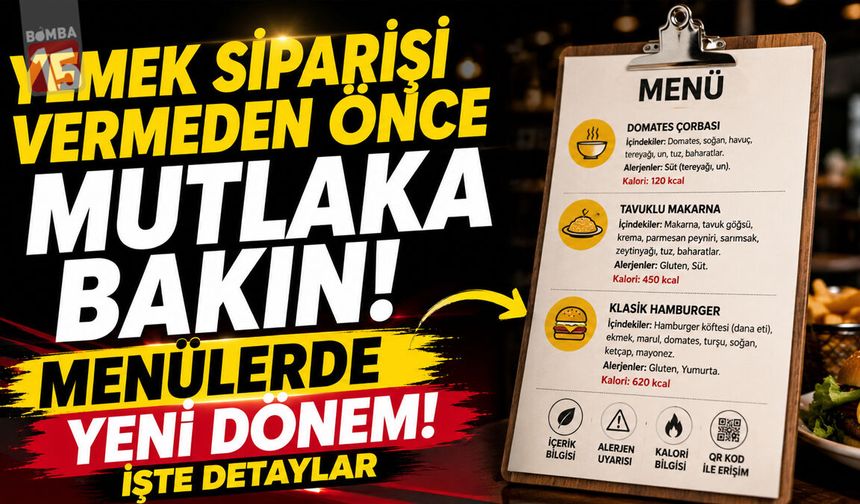 Restoran ve Kafelerde Şeffaf Menü Dönemi Başladı! İşte Detaylar