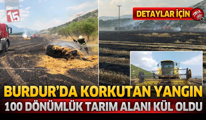 Burdur’da Arazi Yangını: Tarım Arazisi, Anız ve Ormanlık Alan Zarar Gördü