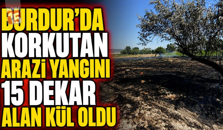 Burdur'da Korkutan Arazi Yangını: 15 Dekar Alan Kül Oldu