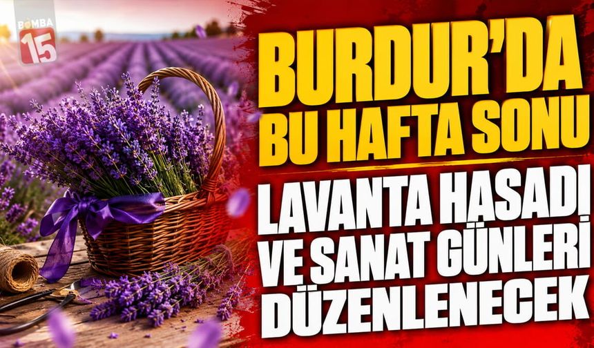 Burdur’da Bu Hafta Sonu Lavanta Hasadı ve Sanat Günleri Düzenlenecek