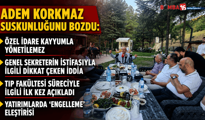 Adem Korkmaz’dan Burdur’da Dikkat Çeken Çıkış: “Özel İdare Kayyumla Yönetilemez”