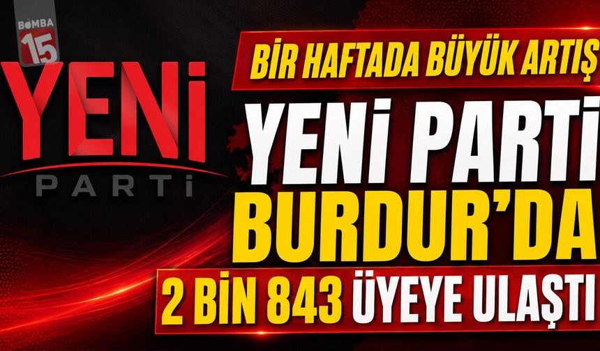 Burdur’da Yeni Parti’nin Üye Sayısı 2 Bin 843’e Ulaştı