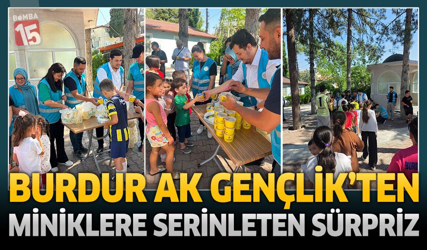 AK Parti Burdur İl Gençlik Kollarından Kur’an Kursu Öğrencilerine Serinleten Sürpriz