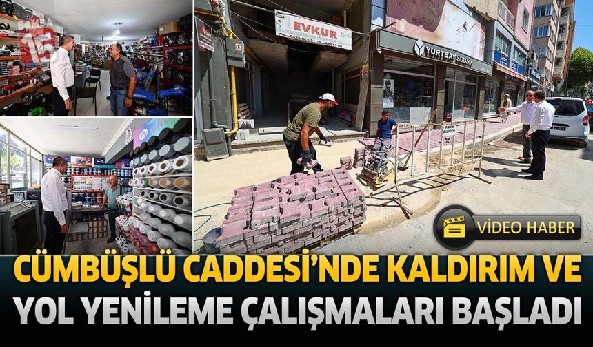 Cümbüşlü Caddesi’nde Kaldırım ve Yol Yenileme Çalışmaları Başladı