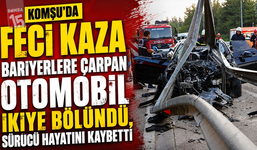 Komşu’da Feci Kaza! Otomobil İkiye Bölündü, Sürücü Hayatını Kaybetti