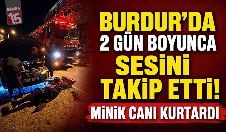 Burdur’da 2 Gün Boyunca Sesini Takip Etti! Minik Canı Kurtardı