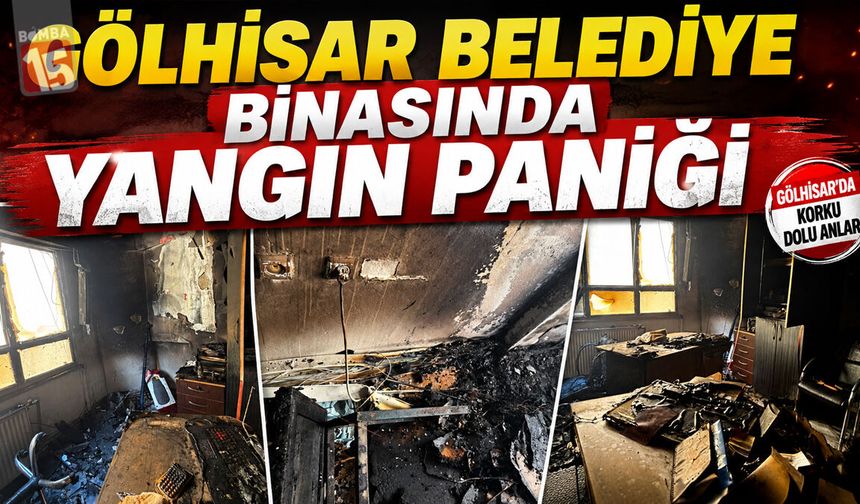 Gölhisar Belediye Binasında Yangın Paniği