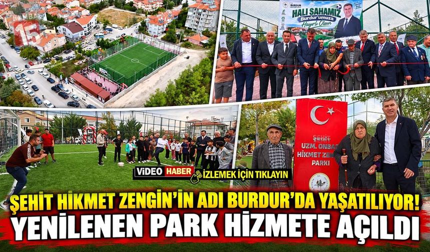 Şehit Hikmet Zengin Parkı Açıldı! “Borcumuz Ne Kadar?” Sorusu Törene Damga Vurdu